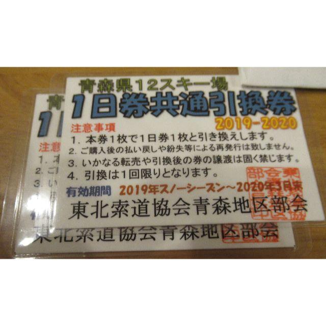 青森県12スキー場　1日券共通引換券 2枚