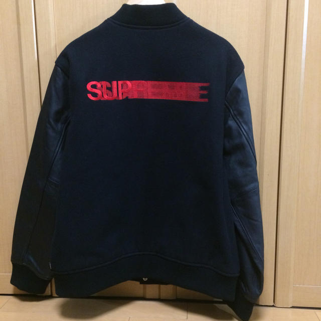 supreme モーションロゴ スタジャン 黒 XL シュプリーム ジャケット