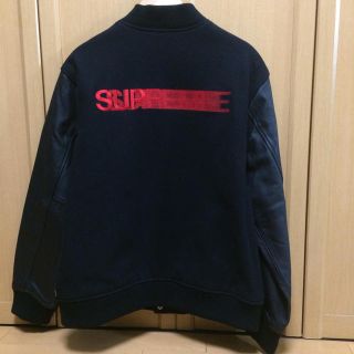 シュプリーム(Supreme)のsupreme モーションロゴ スタジャン 黒 XL シュプリーム ジャケット(スタジャン)