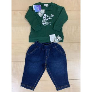 シューラルー(SHOO・LA・RUE)のSHOO・LA・RUE キッズ　ミッキー　トレーナー　ズボン　2点セット　新品(Tシャツ/カットソー)