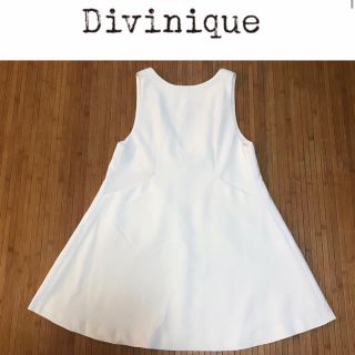 デュラス(DURAS)の☾ Divinique ☾ 新品未使用 オフホワイトノースリーブワンピース F (ひざ丈ワンピース)