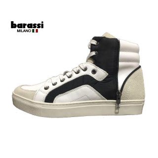 新品未使用✨barassi【26】スニーカー✨シボ革 スエード 切替 日本製