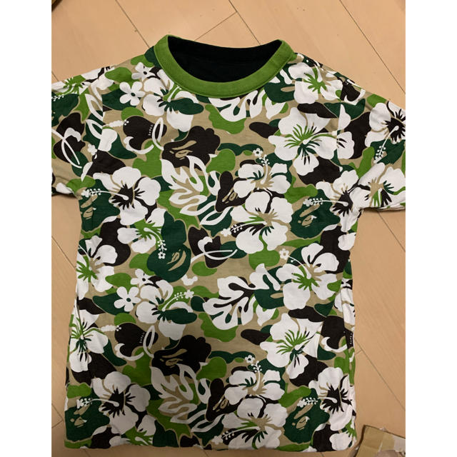 A BATHING APE(アベイシングエイプ)の激安Sサイズ！ BAPEアロハカモリバーシブルTシャツ緑 メンズのトップス(Tシャツ/カットソー(半袖/袖なし))の商品写真