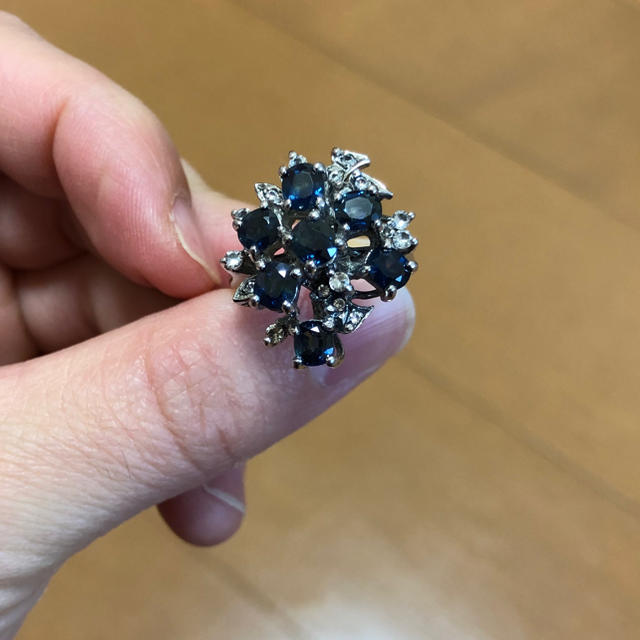 ブルースピネル　リング　ヴィンテージ  レディースのアクセサリー(リング(指輪))の商品写真