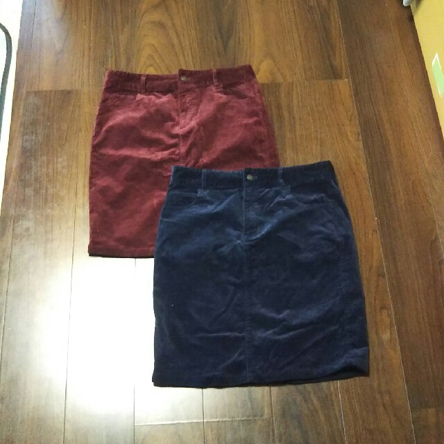 コーデュロイスカート２枚セット レディースのスカート(ひざ丈スカート)の商品写真