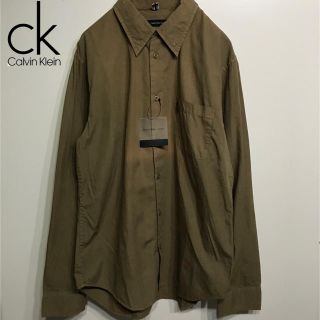 カルバンクライン(Calvin Klein)のカルバンクライン　シャツ　長袖　カーキ　XL Calvin Klein(シャツ)