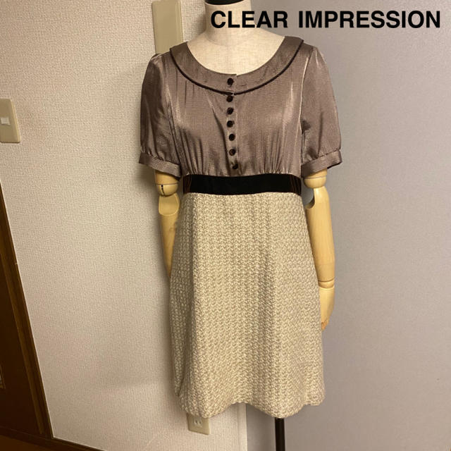 CLEAR IMPRESSION(クリアインプレッション)の【CLEAR IMPRESSION】クリアインプレッション パーティーワンピース レディースのワンピース(ひざ丈ワンピース)の商品写真