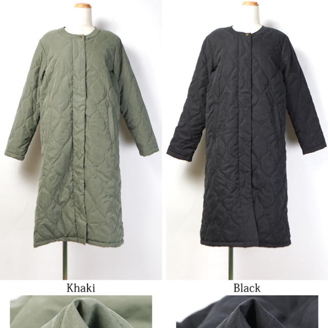 新品coca ノーカラーボアコート レディースのジャケット/アウター(ロングコート)の商品写真