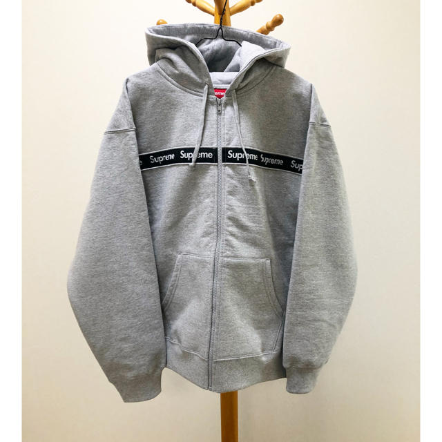 税込¥29700カラーtext stripe zip up hooded sweatshirt
