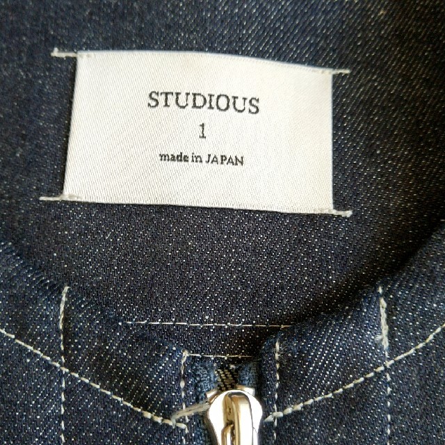 STUDIOUS(ステュディオス)の2/24ま限定値下げ!!【美品】STUDIOUS デニムノーカラージャケット メンズのジャケット/アウター(Gジャン/デニムジャケット)の商品写真