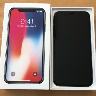 アイフォーン(iPhone)のiPhone X 64GB 新品同様 シムフリー 利用制限○ バッテリー99%(スマートフォン本体)