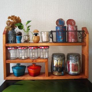 木製 調味料 スパイスラック(収納/キッチン雑貨)