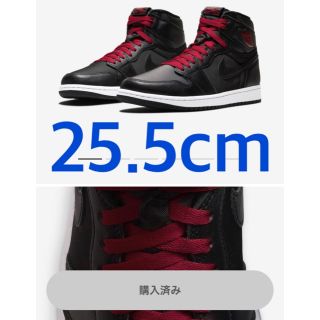 ナイキ(NIKE)のエア ジョーダン1 high  black/gym red(スニーカー)