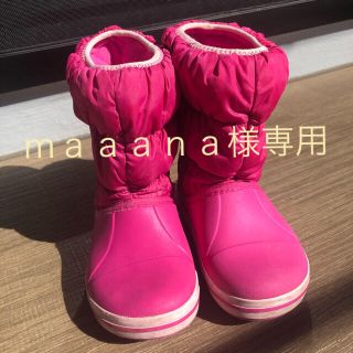 クロックス(crocs)のクロックス　ウィンター パフ ブーツ キッズ　17.5cm(長靴/レインシューズ)