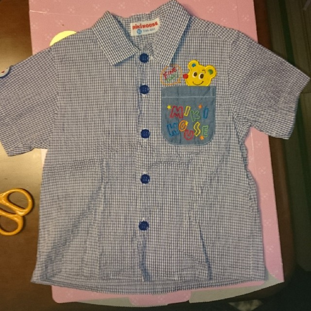 mikihouse(ミキハウス)のMIKI HOUSE  半袖シャツブラウス90 キッズ/ベビー/マタニティのキッズ服男の子用(90cm~)(Tシャツ/カットソー)の商品写真