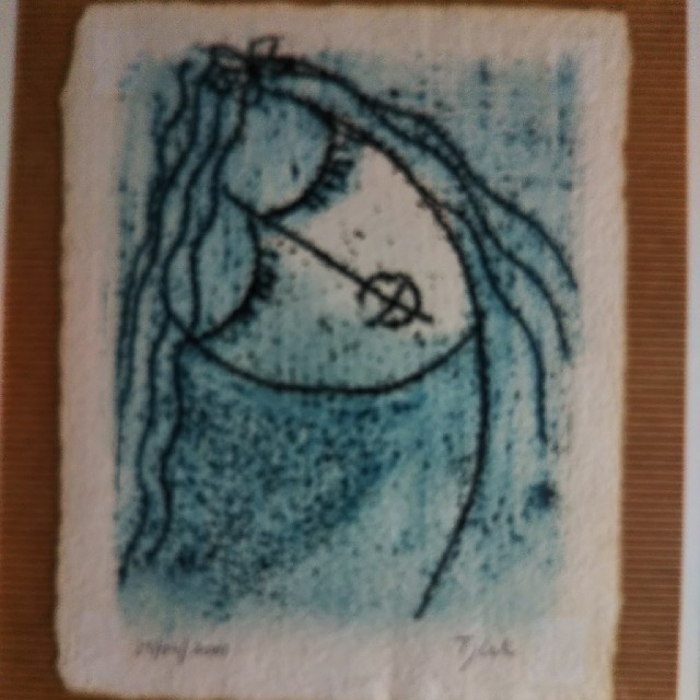 美術品/アンティーク女性画 ティレク作 20cm×25cm