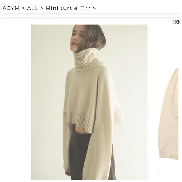 ACYM アシーム　Mini turtle ニット　アイボリー