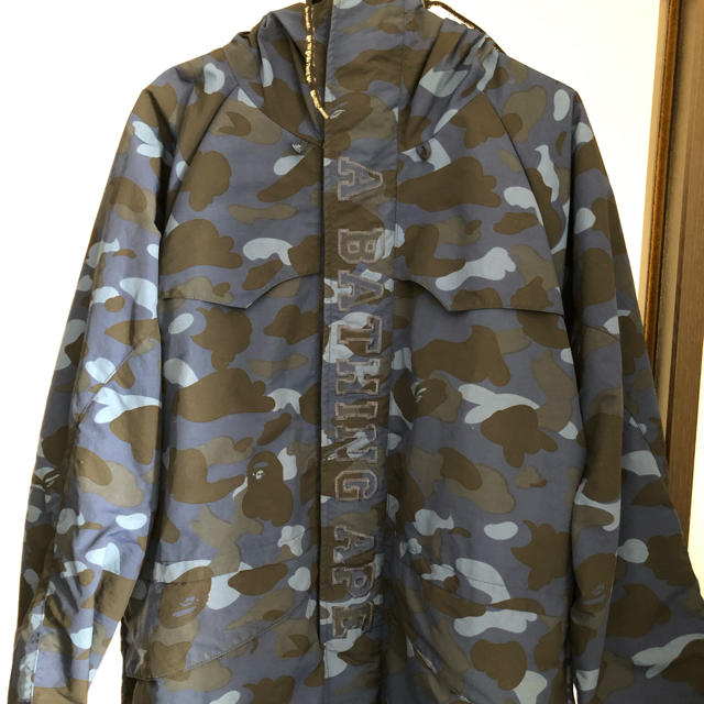 A BATHING APE スノボジャケット 青迷彩カモ サイズL - www