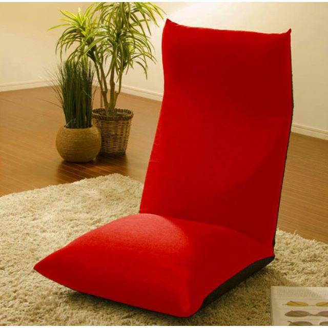 日本製　ソファーのような座り心地　座椅子　ザイス　ハイバック　レッド