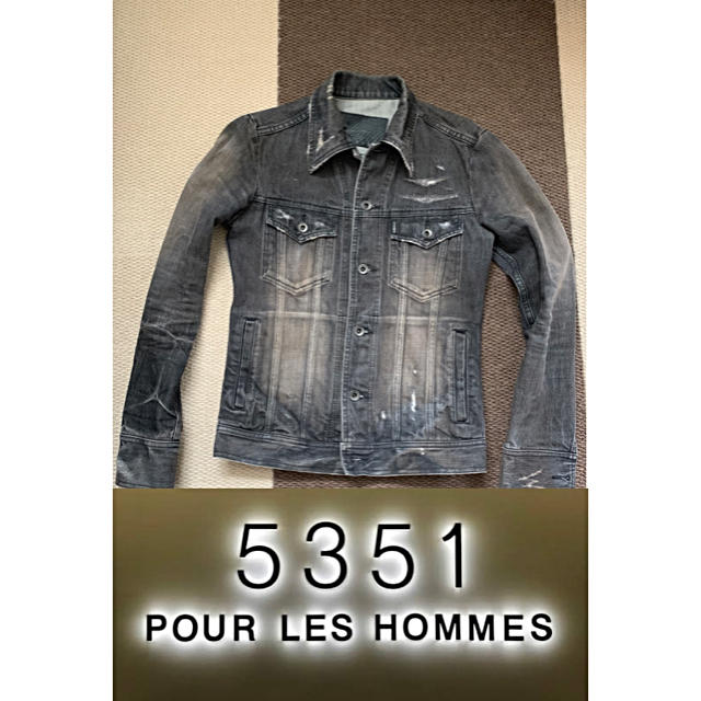 5351 POUR LES HOMMES - 5351 プールオム デニムジャケットダメージ 