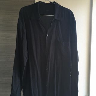 コモリ(COMOLI)のユウ様comoli 19ss レーヨンオープンカラーシャツ black サイズ1(シャツ)