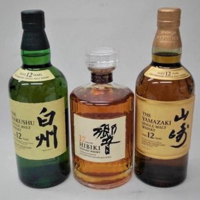 サントリー(サントリー)の響17年 白州12年 山崎12年 3本セット 700ml 食品/飲料/酒の酒(ウイスキー)の商品写真