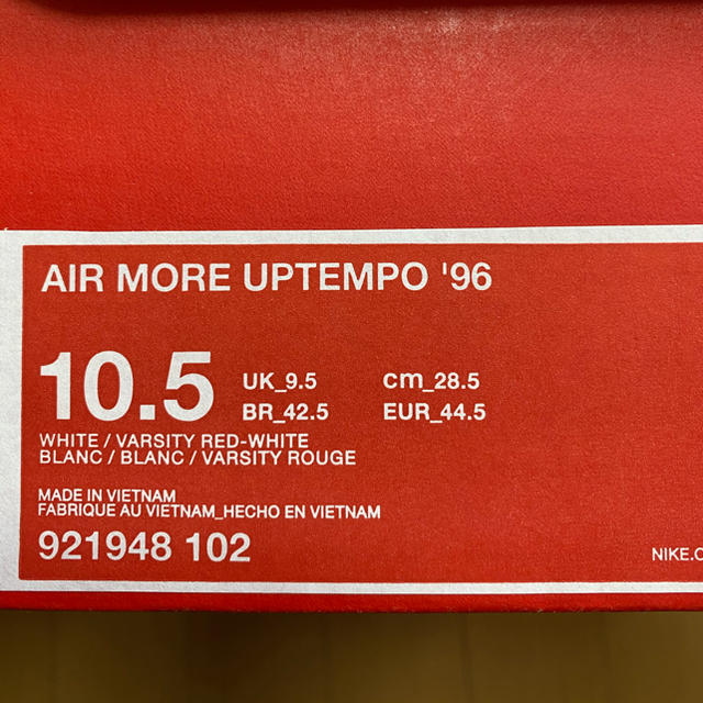 NIKE(ナイキ)のNIKE AIR MORE UPTEMPO '96 メンズの靴/シューズ(スニーカー)の商品写真
