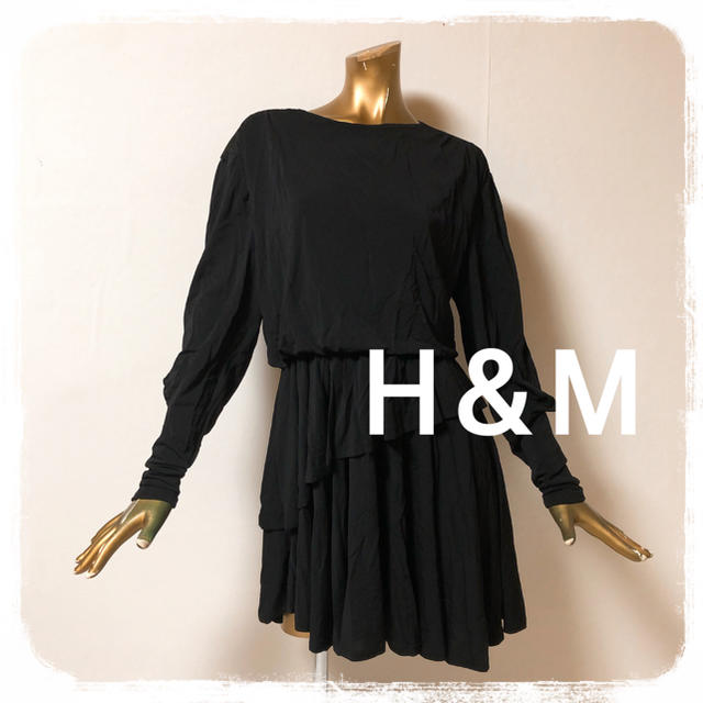 H&M(エイチアンドエム)のmayu0721様⭐02/13⭐H&M ★ 大人綺麗 フリル アシメ ワンピース レディースのワンピース(ミニワンピース)の商品写真