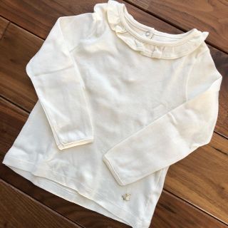 プチバトー(PETIT BATEAU)のプチバトー  長袖　ホワイト(シャツ/カットソー)