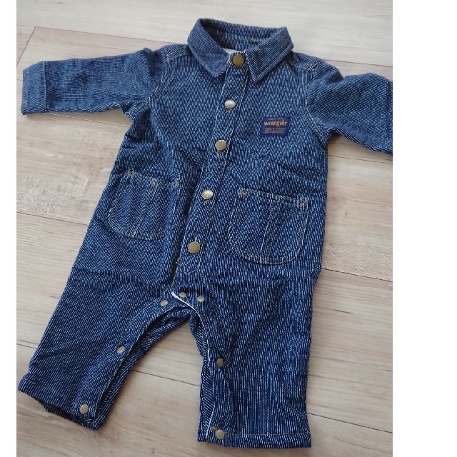 Wrangler(ラングラー)のWrangler つなぎ風 ロンパース 60 70 キッズ/ベビー/マタニティのベビー服(~85cm)(ロンパース)の商品写真