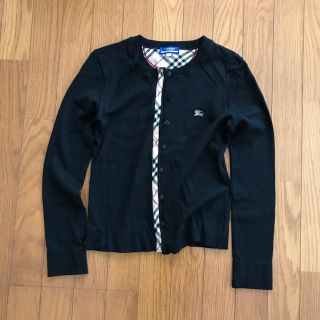 バーバリー(BURBERRY)のバーバリー　カーディガン　38  黒(カーディガン)