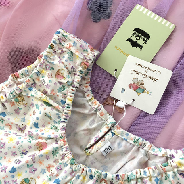 fafa(フェフェ)の【お取置き中】panpantutu 新品ワンピース 120 キッズ/ベビー/マタニティのキッズ服女の子用(90cm~)(ワンピース)の商品写真