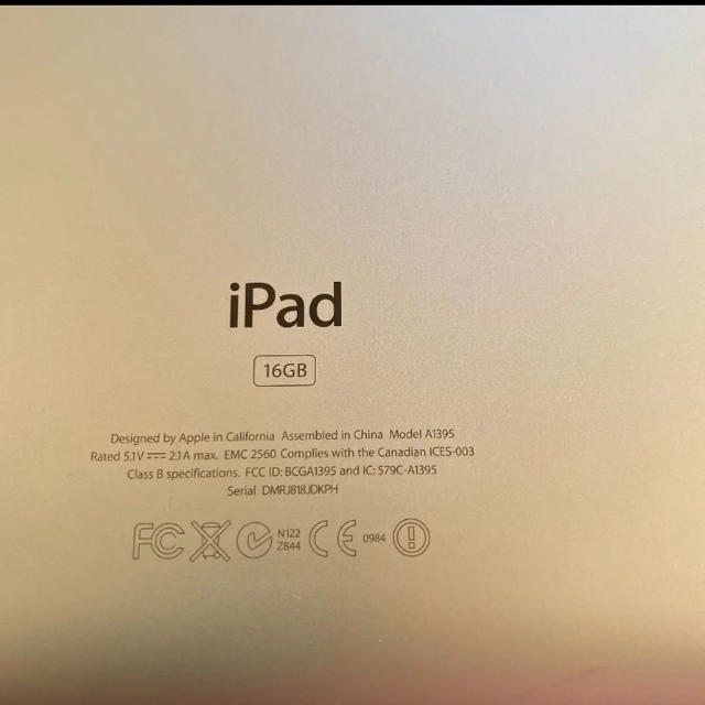 iPad2 (wifi) 16GB A1395 2011年モデル