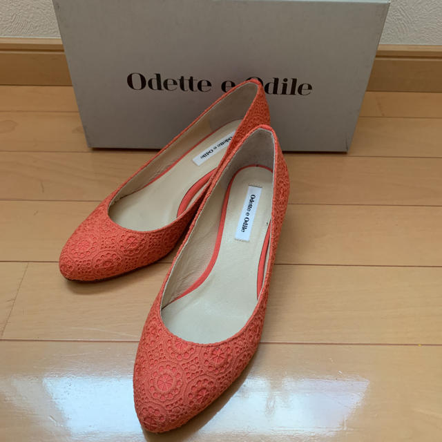 Odette e Odile(オデットエオディール)のレース調ウェッジソールパンプス レディースの靴/シューズ(ハイヒール/パンプス)の商品写真