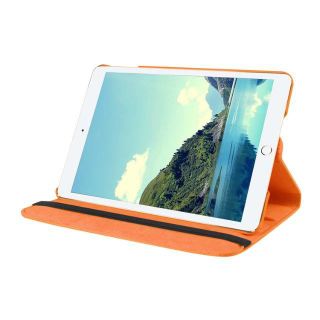 iPad mini 5/mini 4 オレンジ 360度回転機能付 レザーケース(iPadケース)