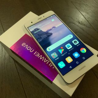 アンドロイド(ANDROID)のHuawei nova CAN-L12 ミスティックシルバー SIMフリー 中古(スマートフォン本体)