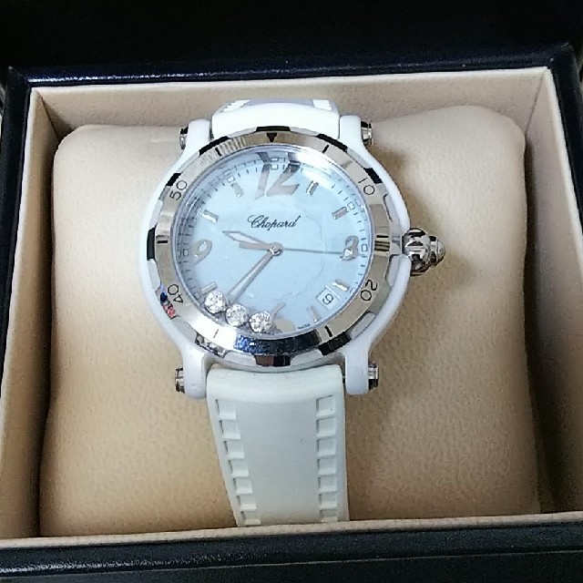 Chopard - ショパールChopardハッピースポーツ限定品☆腕時計ホワイト Chopard - ショパールChopardハッピースポーツ限定品☆腕時計ホワイト