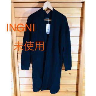 イング(INGNI)の新品未使用　タグ付き　INGNIロングカーディガン　コーディガン　ニット　コン色(ニットコート)