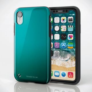 エレコム(ELECOM)の新品送料無料　エレコム iPhone XR ケース 耐衝撃 衝撃吸収 グリーン(iPhoneケース)