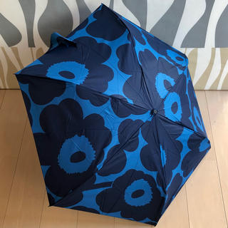 マリメッコ(marimekko)の新品 マリメッコ 折りたたみ傘 ピエニ ウニッコ ブルー×ダークブルー(傘)