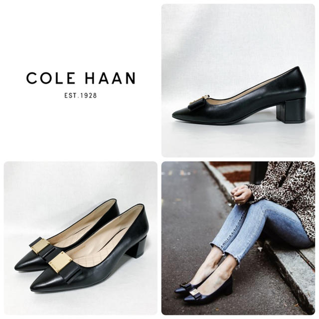 【COLE HAAN】パンプス（24㌢） コールハーン プレート リボン