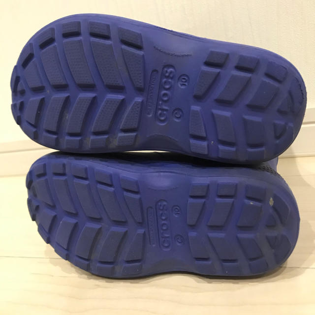 crocs(クロックス)のクロックス長靴⭐︎ブルー⭐︎中古⭐︎17.5センチc10⭐︎送料無料 キッズ/ベビー/マタニティのキッズ靴/シューズ(15cm~)(長靴/レインシューズ)の商品写真