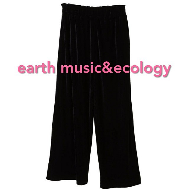 earth music & ecology(アースミュージックアンドエコロジー)のearth music&ecology  ベロアワイドパンツ レディースのパンツ(カジュアルパンツ)の商品写真