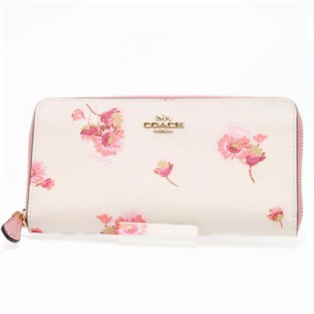 コーチ COACH レディース 長財布 ウォレット F87723 花 白ピンク