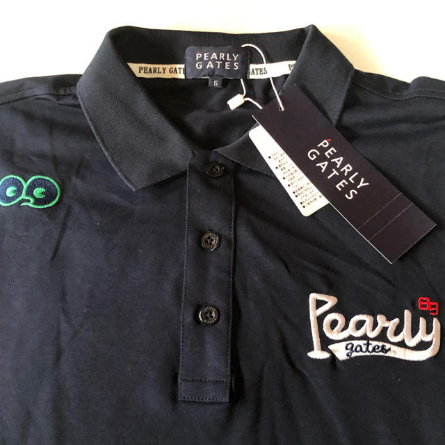 PEARLY GATES(パーリーゲイツ)のパーリーゲイツ ポロシャツ ネイビー サイズ5 スポーツ/アウトドアのゴルフ(ウエア)の商品写真