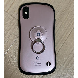 アイフォーン(iPhone)のピンク　iPhoneX アイフェイスカバー(iPhoneケース)