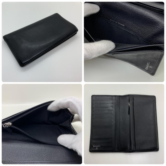 CHANEL シャネル カメリア 長財布 二つ折り 黒 レディース メンズ レディースのファッション小物(財布)の商品写真