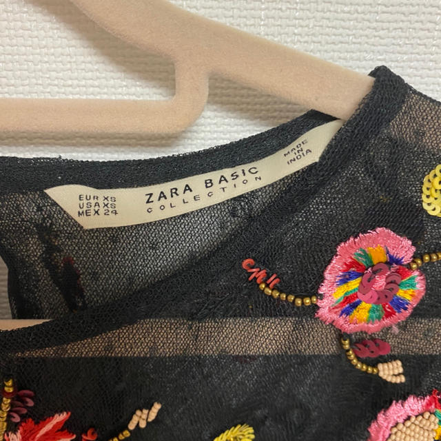 ZARA(ザラ)のZARA ザラ　刺繍　ワンピース　ドレス レディースのワンピース(ひざ丈ワンピース)の商品写真