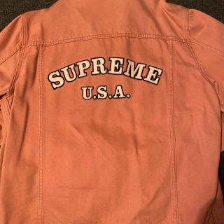 激レア supreme 16ss デニムジャケット ピンク L