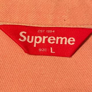 激レア supreme 16ss デニムジャケット ピンク L